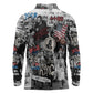 Martin Luther King Day Afro Long Sleeve Polo Shirt Civil Rights Leader - Classic American Street Graffiti - African Pride