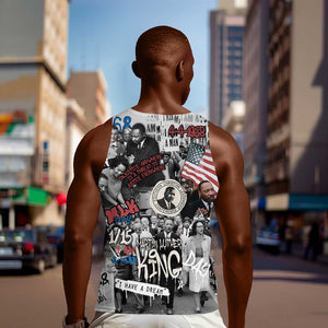 Martin Luther King Day Afro Men Tank Top Civil Rights Leader - Classic American Street Graffiti - African Pride