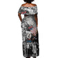 Martin Luther King Day Afro Off Shoulder Maxi Dress Civil Rights Leader - Classic American Street Graffiti - African Pride