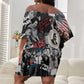 Martin Luther King Day Afro Off Shoulder Short Dress Civil Rights Leader - Classic American Street Graffiti - African Pride