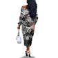 Martin Luther King Day Afro Off The Shoulder Long Sleeve Dress Civil Rights Leader - Classic American Street Graffiti - African Pride