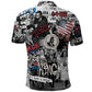 Martin Luther King Day Afro Polo Shirt Civil Rights Leader - Classic American Street Graffiti - African Pride