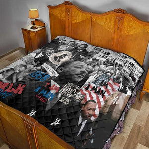 Martin Luther King Day Afro Quilt Civil Rights Leader - Classic American Street Graffiti - African Pride
