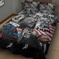 Martin Luther King Day Afro Quilt Bed Set Civil Rights Leader - Classic American Street Graffiti - African Pride