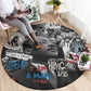 Martin Luther King Day Afro Round Carpet Civil Rights Leader - Classic American Street Graffiti - African Pride