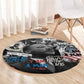 Martin Luther King Day Afro Round Carpet Civil Rights Leader - Classic American Street Graffiti - African Pride