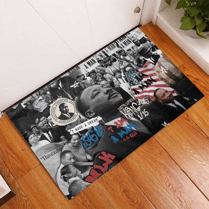 Martin Luther King Day Afro Rubber Doormat Civil Rights Leader - Classic American Street Graffiti - African Pride