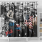 Martin Luther King Day Afro Shower Curtain Civil Rights Leader - Classic American Street Graffiti - African Pride