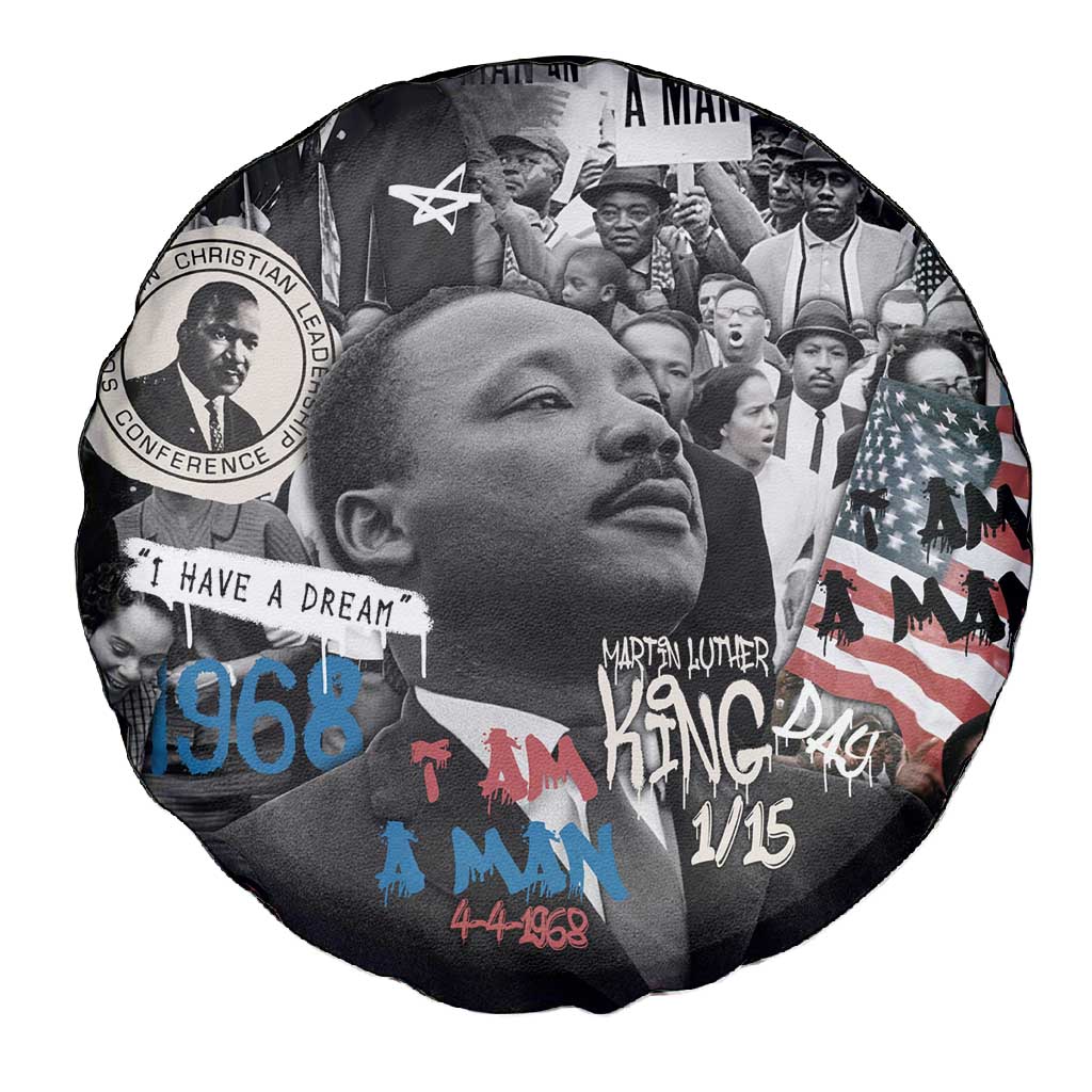Martin Luther King Day Afro Spare Tire Cover Civil Rights Leader - Classic American Street Graffiti - African Pride