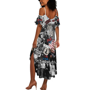 Martin Luther King Day Afro Summer Maxi Dress Civil Rights Leader - Classic American Street Graffiti - African Pride