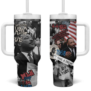 Martin Luther King Day Afro Tumbler With Handle Civil Rights Leader - Classic American Street Graffiti - African Pride