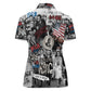 Martin Luther King Day Afro Women Polo Shirt Civil Rights Leader - Classic American Street Graffiti - African Pride