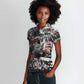 Martin Luther King Day Afro Women Polo Shirt Civil Rights Leader - Classic American Street Graffiti - African Pride