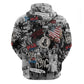 Martin Luther King Day Afro Zip Hoodie Civil Rights Leader - Classic American Street Graffiti - African Pride