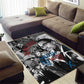Afro Malcolm X Area Rug Quotes Dates and Black History Activist Theme - African Pride