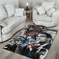 Afro Malcolm X Area Rug Quotes Dates and Black History Activist Theme - African Pride