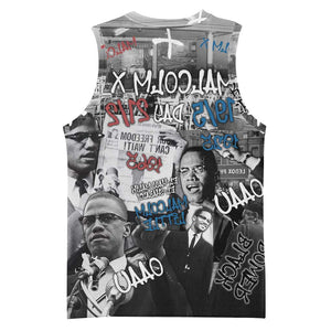 Afro Malcolm X Basketball Jersey Quotes Dates and Black History Activist Theme - African Pride