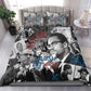 Afro Malcolm X Bedding Set Quotes Dates and Black History Activist Theme - African Pride
