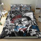 Afro Malcolm X Bedding Set Quotes Dates and Black History Activist Theme - African Pride