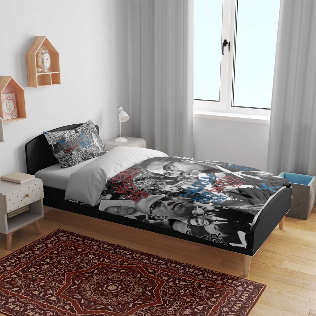Afro Malcolm X Bedding Set Quotes Dates and Black History Activist Theme - African Pride