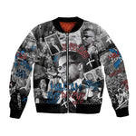 Afro Malcolm X Bomber Jacket Quotes Dates and Black History Activist Theme - African Pride