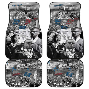 Afro Malcolm X Car Mats Quotes Dates and Black History Activist Theme - African Pride