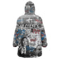 Afro Malcolm X Kid Wearable Blanket Hoodie Quotes Dates and Black History Activist Theme - African Pride