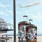 Afro Malcolm X Luggage Cover Quotes Dates and Black History Activist Theme - African Pride