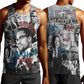 Afro Malcolm X Men Tank Top Quotes Dates and Black History Activist Theme - African Pride