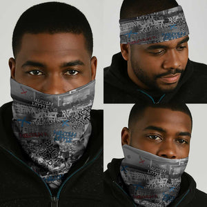 Afro Malcolm X Neck Gaiter Quotes Dates and Black History Activist Theme - African Pride