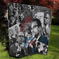 Afro Malcolm X Quilt Quotes Dates and Black History Activist Theme - African Pride