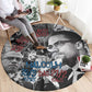 Afro Malcolm X Round Carpet Quotes Dates and Black History Activist Theme - African Pride