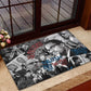 Afro Malcolm X Rubber Doormat Quotes Dates and Black History Activist Theme - African Pride