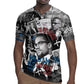 Afro Malcolm X Rugby Jersey Quotes Dates and Black History Activist Theme - African Pride