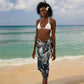 Afro Malcolm X Sarong Quotes Dates and Black History Activist Theme - African Pride