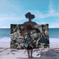 Afro Malcolm X Sarong Quotes Dates and Black History Activist Theme - African Pride