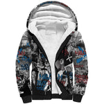 Afro Malcolm X Sherpa Hoodie Quotes Dates and Black History Activist Theme - African Pride