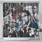 Afro Malcolm X Shower Curtain Quotes Dates and Black History Activist Theme - African Pride
