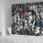 Afro Malcolm X Shower Curtain Quotes Dates and Black History Activist Theme - African Pride