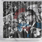 Afro Malcolm X Shower Curtain Quotes Dates and Black History Activist Theme - African Pride