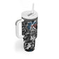 Afro Malcolm X Tumbler With Handle Quotes Dates and Black History Activist Theme - African Pride