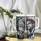 Afro Malcolm X Tumbler With Handle Quotes Dates and Black History Activist Theme - African Pride