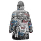 Afro Malcolm X Wearable Blanket Hoodie Quotes Dates and Black History Activist Theme - African Pride