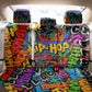 Hip Hop Graffiti African Back Car Seat Cover Black Melanin Text and Urban Street Art - African Pride