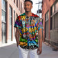 Hip Hop Graffiti African Baseball Jersey Black Melanin Text and Urban Street Art - African Pride