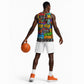 Hip Hop Graffiti African Basketball Jersey Black Melanin Text and Urban Street Art - African Pride