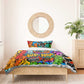 Hip Hop Graffiti African Bedding Set Black Melanin Text and Urban Street Art - African Pride