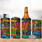 Hip Hop Graffiti African 4 in 1 Can Cooler Tumbler Black Melanin Text and Urban Street Art - African Pride