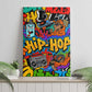 Hip Hop Graffiti African Canvas Wall Art Black Melanin Text and Urban Street Art - African Pride