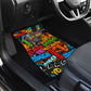 Hip Hop Graffiti African Car Mats Black Melanin Text and Urban Street Art - African Pride